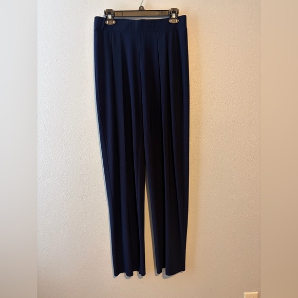 Norma Kamali Tapered Stretch-jersey Trousers Dark Navy - Picture 4 of 7